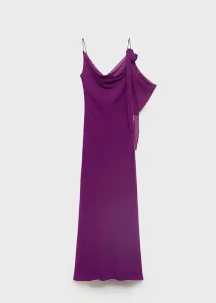 Vestido Lotus Morado Talla S Mujer Mango