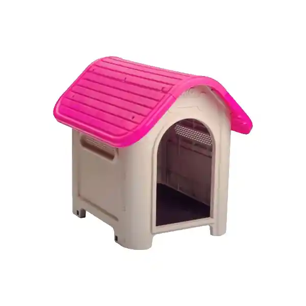 MQ Casa Para Perros Razas Medianas Magenta