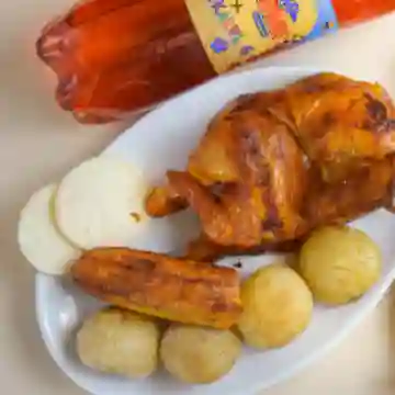 Medio Pollo Asado + Gaseosa Litro Gratis