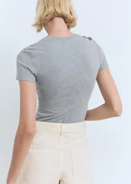 Camiseta Vigo-H Gris Medio Vigoré Talla S Mujer Mango