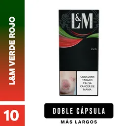 L&M Verde Rojo x 10 Cigarrillos
