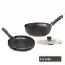 Wok Urbanchef Set 24 Cm + Sartén 24 Cm