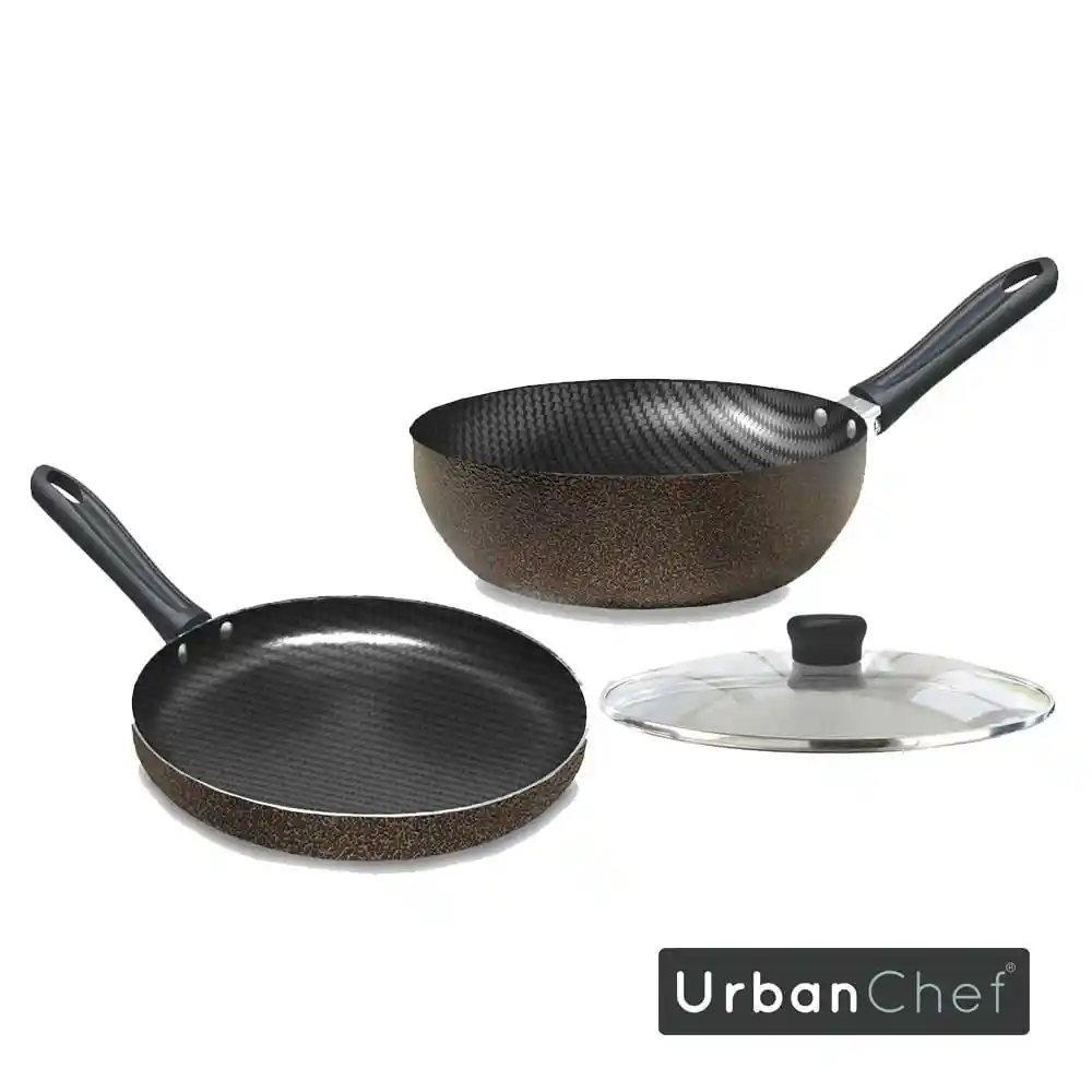 Wok Urbanchef Set 24 Cm + Sartén 24 Cm