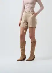 Short Signe Beige Escarcha Claro Talla 8 Mujer 553G337 Naf Naf