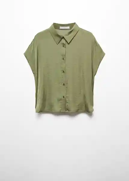 Camisa Mari-H Khaki Talla S Mujer Mango