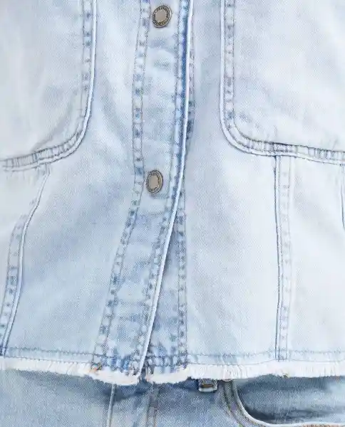 Camisa Manga Sisa Clara Azul Cristalino Claro Talla L Chevignon