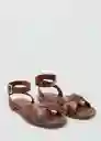 Sandalias Ice Cuero Talla 37 Mujer Mango