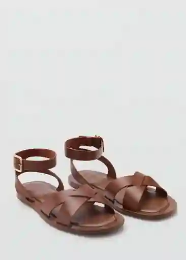 Sandalias Ice Cuero Talla 37 Mujer Mango