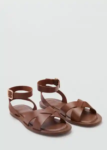Sandalias Ice Cuero Talla 37 Mujer Mango