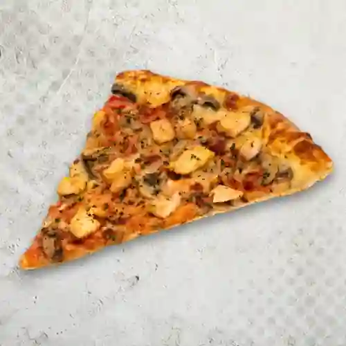 Porción Pizza Pollo Champiñones
