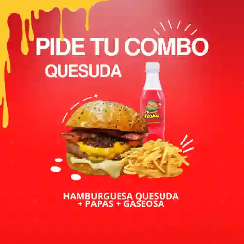 Combo Hamburguesa Quesuda