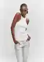 Top Comte Blanco Talla L Mujer Mango