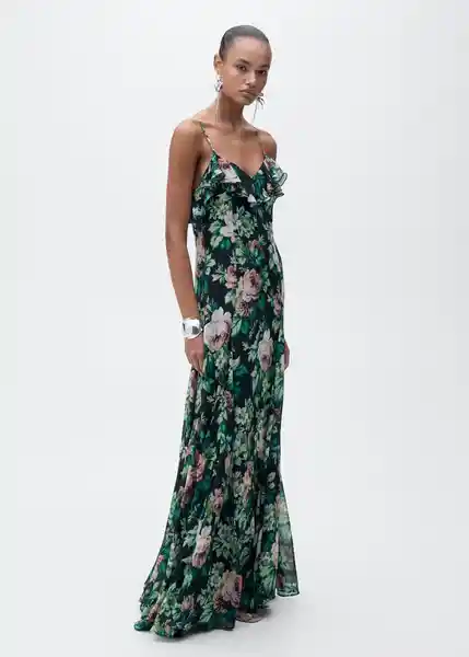 Vestido Volare Negro Talla M Mujer Mango