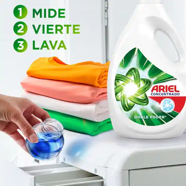 Ariel Doble Poder Detergente Líquido Concentrado