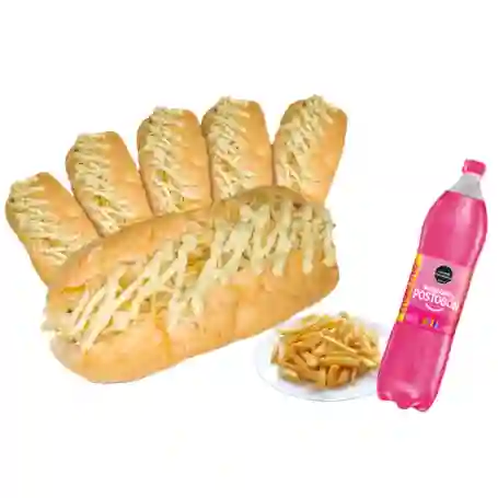 Combo 4 Perros + Papas Mediana + Gaseosa