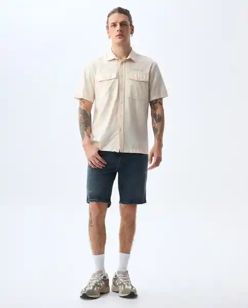 Camisa Hombre Amarillo Talla S 811G001_AMA120704 Americanino