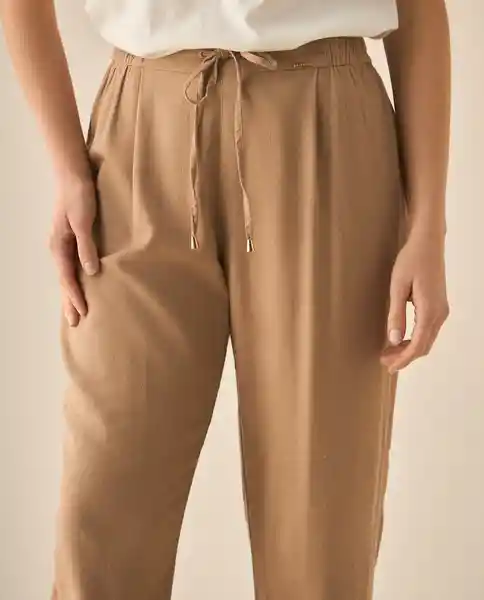Pantalón Café Barro Medio Talla 8 133G007 Esprit