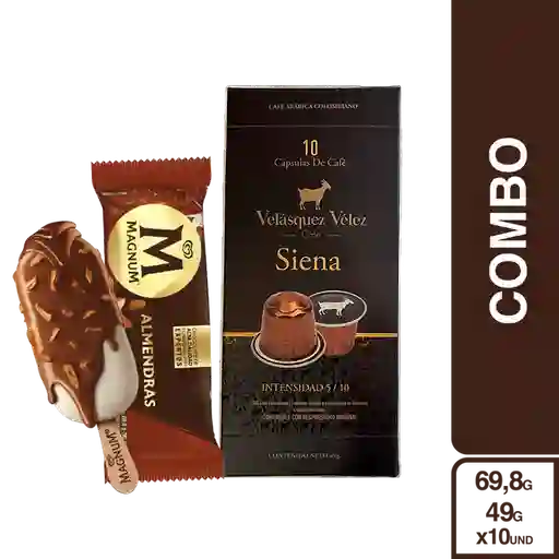 Combo Magnum Almendra 2 Und + Velásquez Velez Siena 10 Und