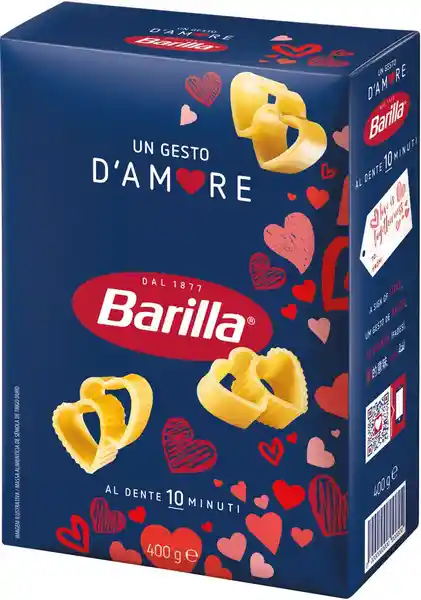 Barilla Pasta Love 100% Trigo Duro Forma de Corazón