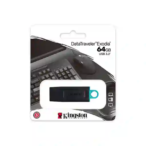 Memoria Usb 3.2 Kingston Data Traveler Exodia 64gb Original