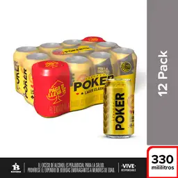 Poker Cerveza 330 mL x 12 Und