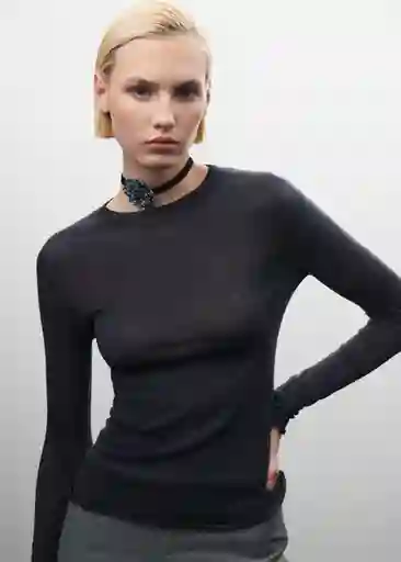 Jersey Biscayne Antracita Talla S Mujer Mango