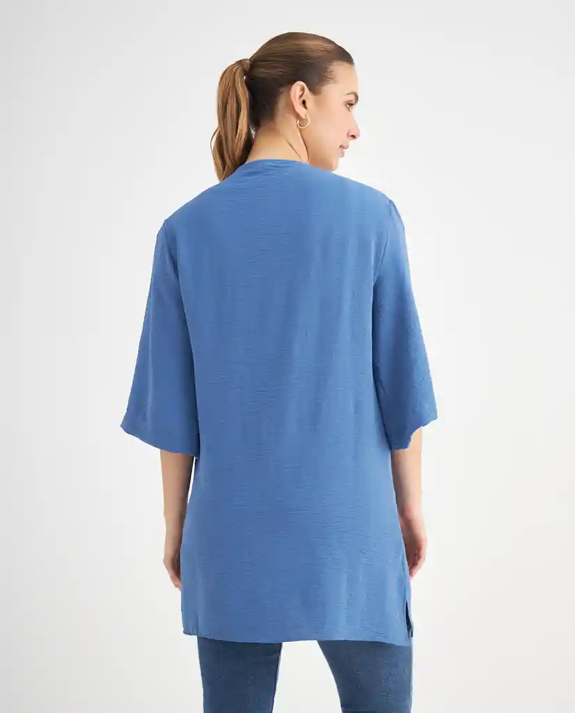 Camisa Azul Niagara Medio Talla L 619F037 Esprit