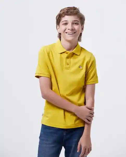 Camiseta Basic Color Polo Amarillo Wasabi Medio 4 Chevignon