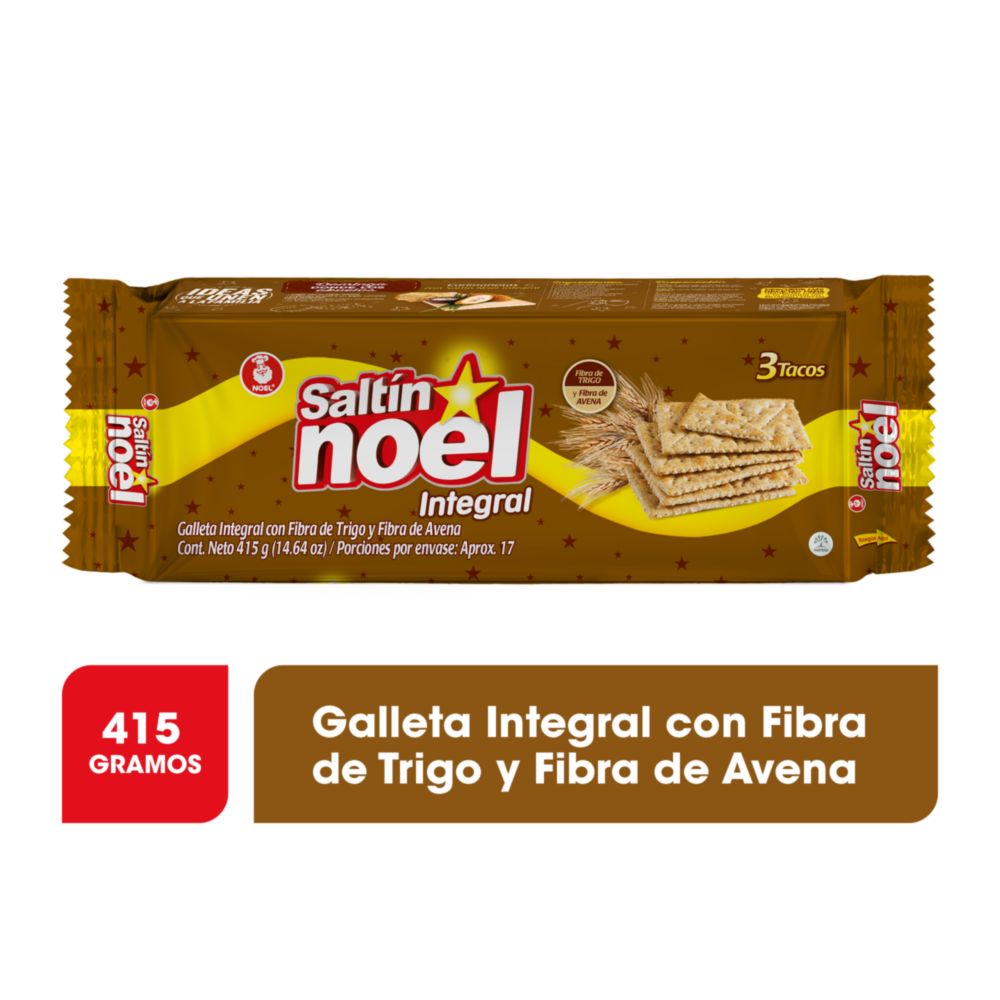 Saltin Noel Galleta Doble Fibra Pack x3 415g