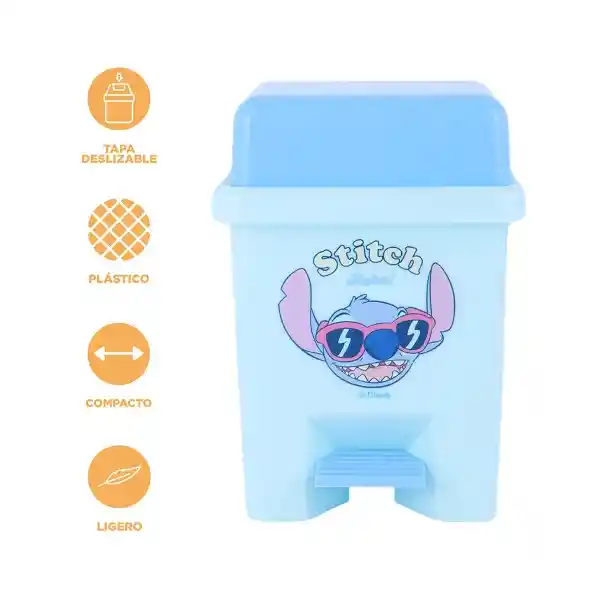 Organizador Mini Papelera Escritorio Serie Lilo & Stitch Miniso