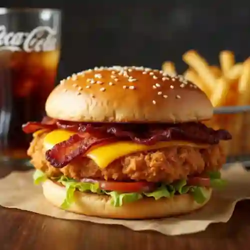 Hamburguesa Especial Pollo Mega Cronch