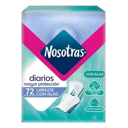 Nosotras Protectores Diarios Largos con Alas