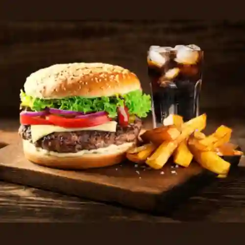 2 Bbq Burger + Papas + Gaseosa 250 ml