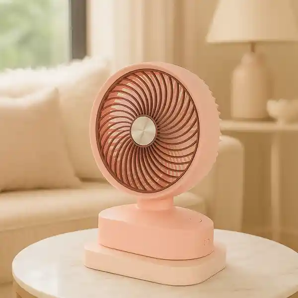 Ventilador de Escritorio Rosa Serie Miniso