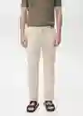Pantalón Romelino Crudo Talla 44 Hombre Mango