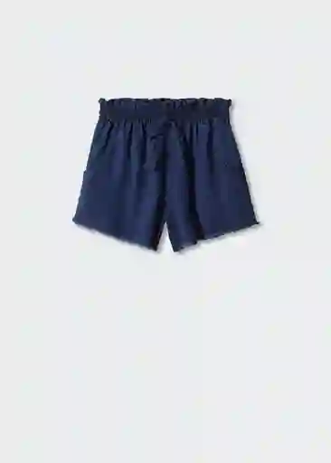 Short Mykonos Tejano Oscuro Talla S Mujer Mango