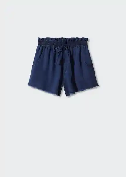 Short Mykonos Tejano Oscuro Talla S Mujer Mango