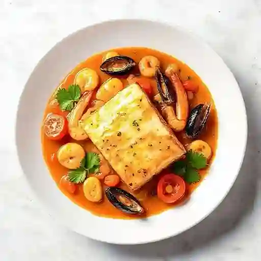 Cazuela de Mariscos + Robalo Al Ajillo + Bebida