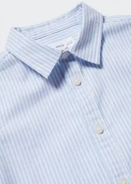 Camisa Oxfordbr Azul Talla 66 Niños Mango