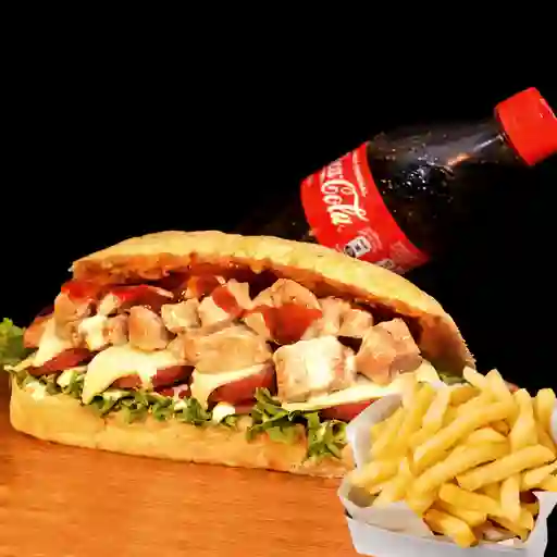 Yacho + Papas y Coca-cola 250 ml
