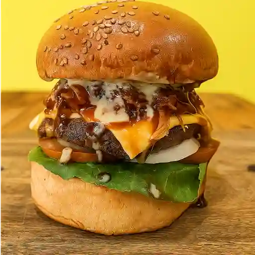 Hamburguesa fuego