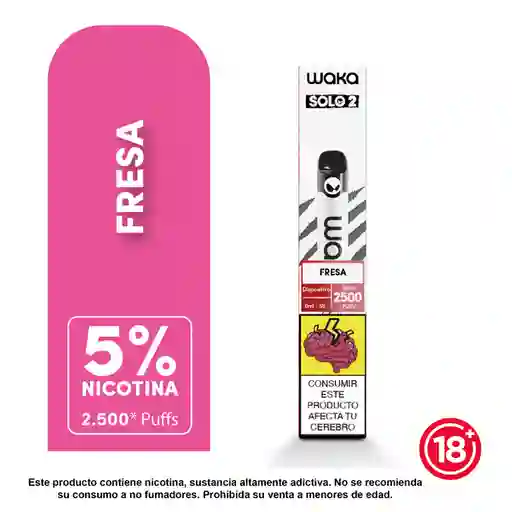 WAKA Vape Solo 2 Strawberry Burst-5% 2500 Puff