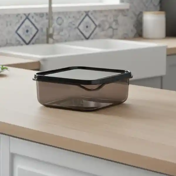 Contenedor Para Alimentos Negro 650 mL Miniso