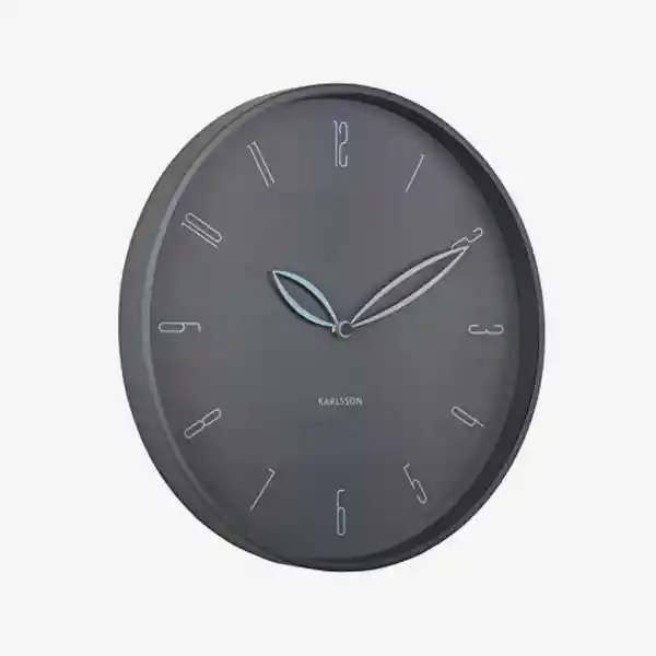 Present Time Reloj de Pared Mecanismo Silencioso Petalos Gris
