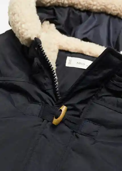 Abrigo Anorak Pedro Negro Talla 69 Niños Mango