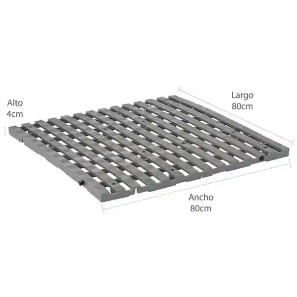 Estra Cubrepiso Antideslizante Gris 80 x 80 cm