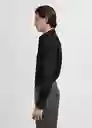 Camisa Emotion Negro Talla XL Hombre Mango