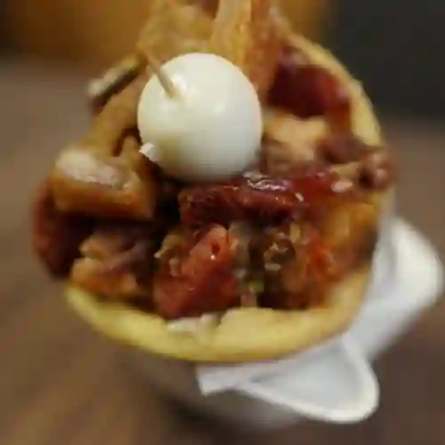 2Arepas Marranitas Al Barril con Papas