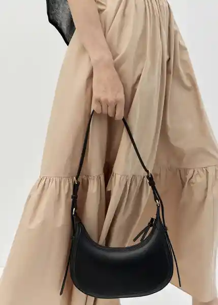 Bolso M Lake Negro Talla 99 Mujer Mango