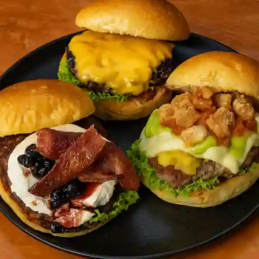 Trio mini hamburguesas